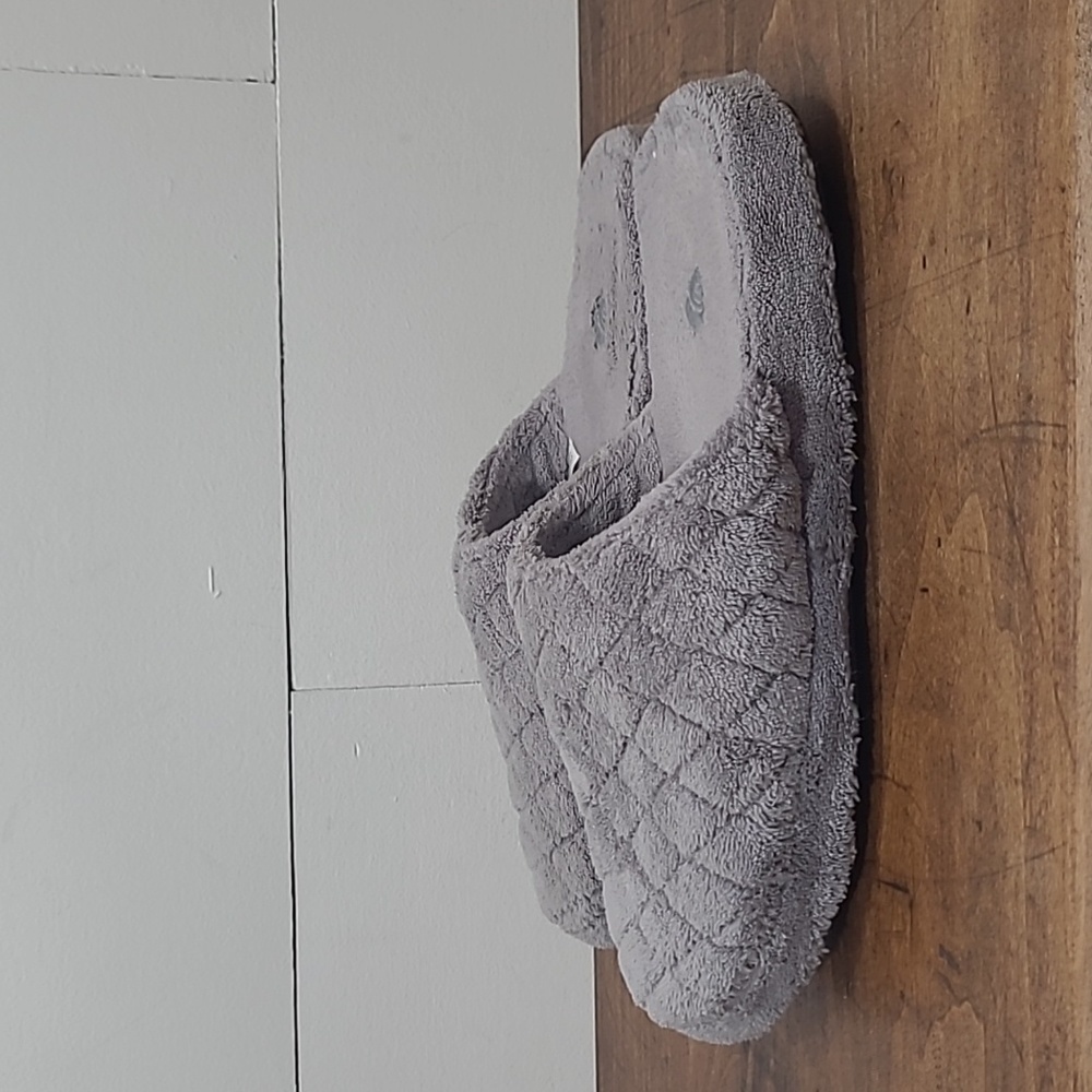 EUC Acorn Classic Spa Grey Quilted Slip On Clog Slipper Women's sz 6.5-7.5 - Picture 2 of 10